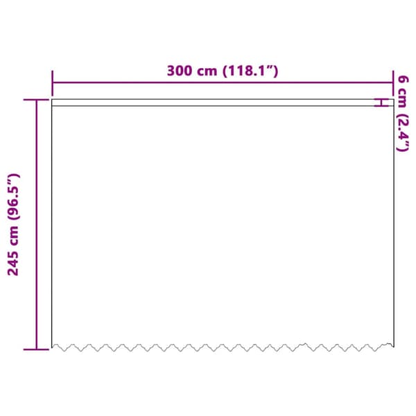 Spetsgardin med gardiner Vit 300 x 245 cm Polyester
