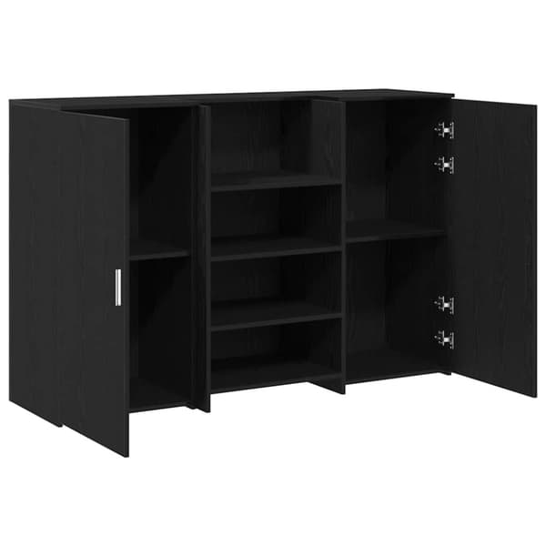 Receptionsdisk svart ek 155x50x103,5 cm konstruerat trä