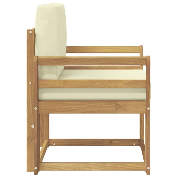 2 Stycke Utomhussoffset Polyester Vit och grädde