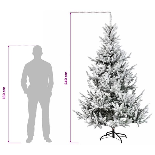 Plast Hingad Julgran 240 cm 300 LED-lampor Varmvit