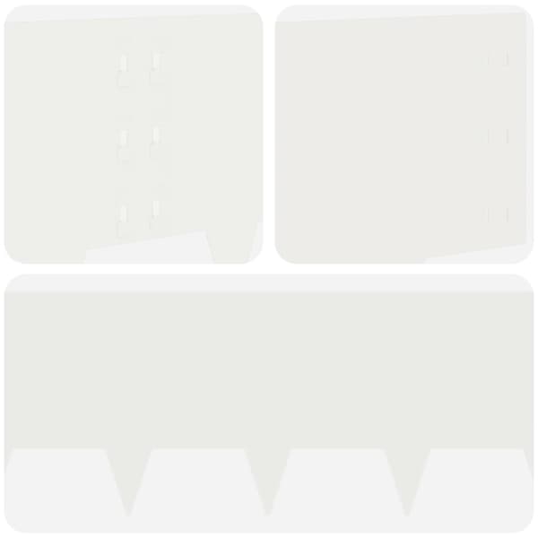Kant för gräsmatta 20 pcs 100 x 30 cm Stål Vit