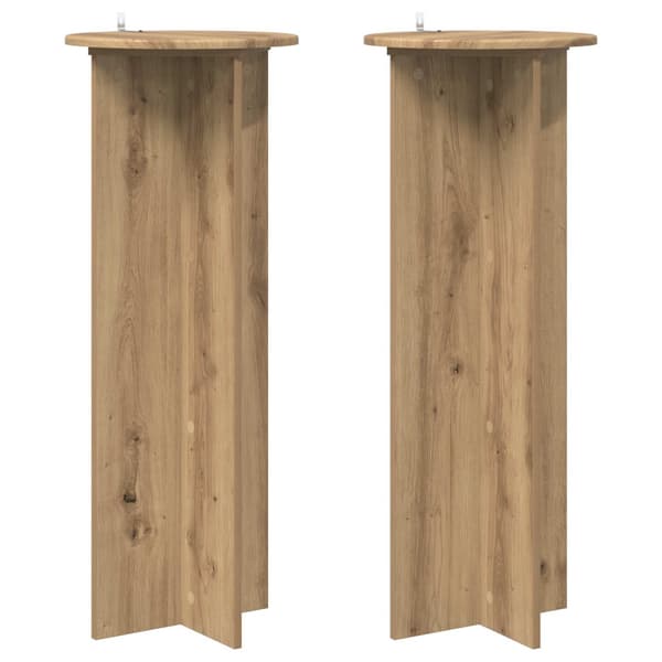 Växtställ 2 pcs Artisan-ek Ø40 x 100 cm Konstruerat trä