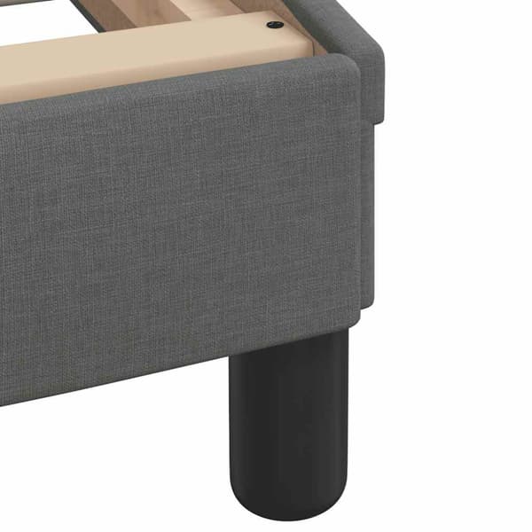 Bed Frame without Mattress Dark Grey 120x200 cm Fabric