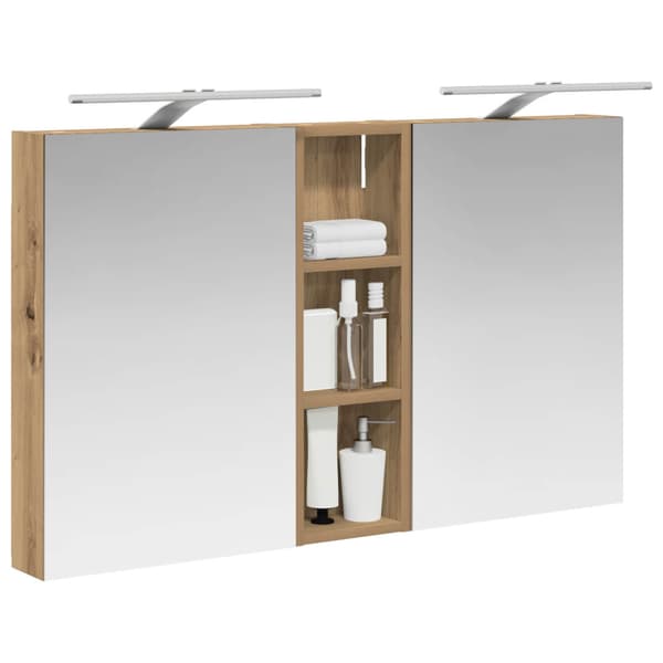 Badrumsskåpsset 3 st 100 x 10,5 x 60,5 cm Konstruerat trä
