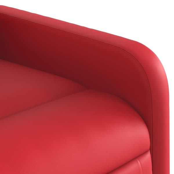 Reclinerfåtölj röd konstläder