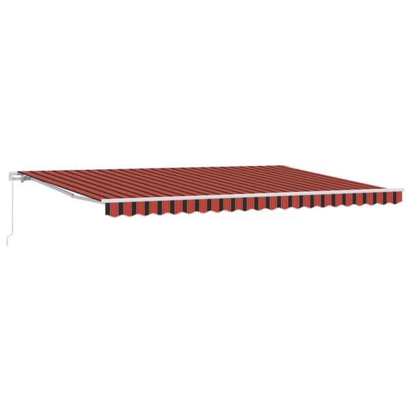 Utfällbar markis Orange och Brunt 500 × 350 cm