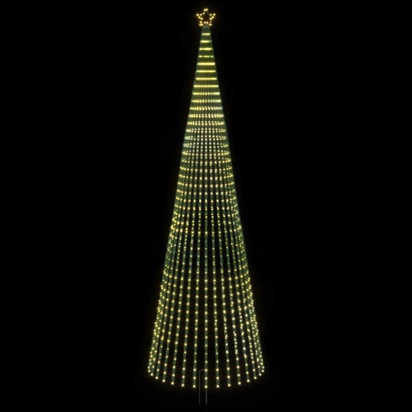 LED Julgran 500 cm 1524 LED-lampor Varmvit Stål Svart