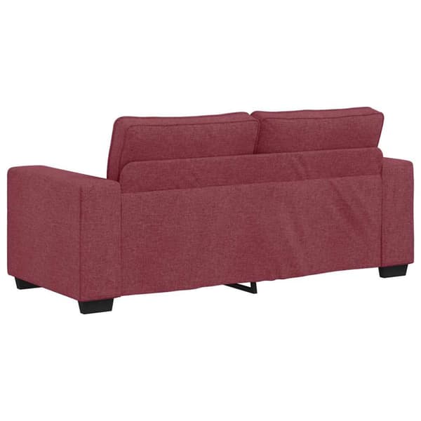 2-sitssoffa vinröd 180x77x82 cm tyg