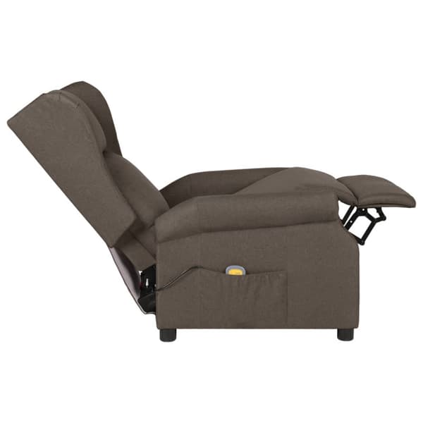 Massagefåtölj brun tyg