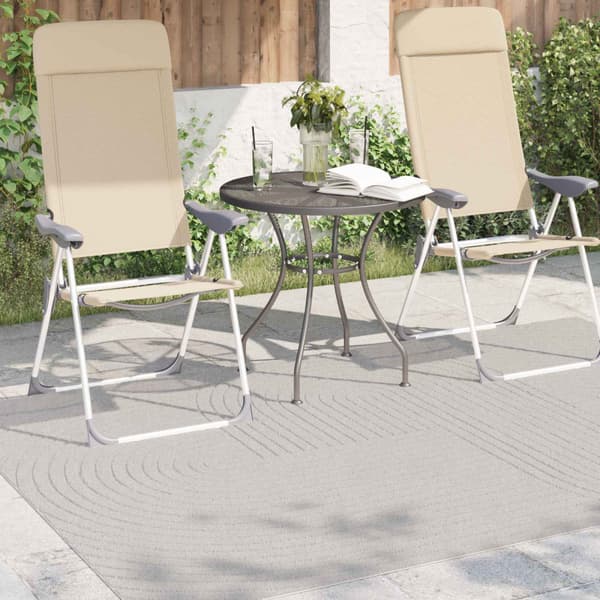 Områdesmattor Rektangulär PALMERAS Kräm 200 x 140 cm Polyester