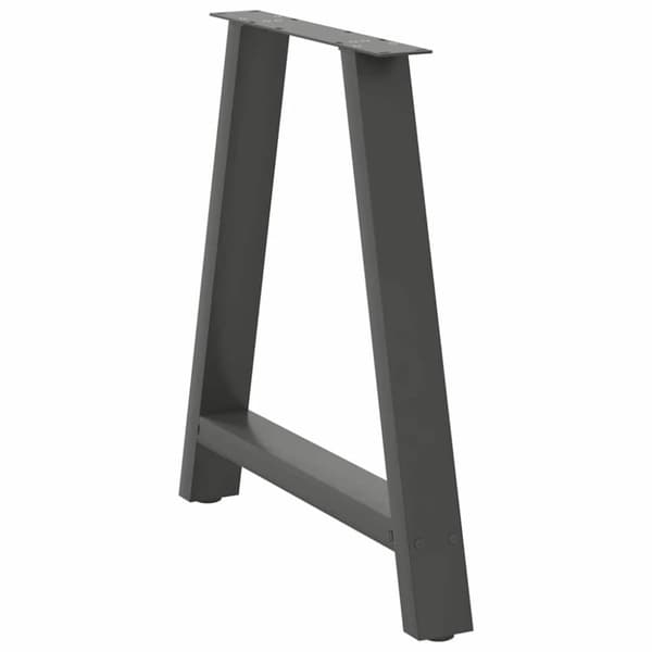 Matbordsben A-formade 2 st antracit 80x(72-73) cm stål