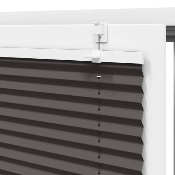 Plisserad persienn svart 75x100 cm tyg bredd 74,4 cm polyester