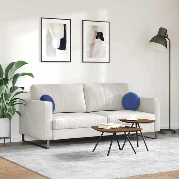 Sittkuddar 2 pcs Polisblå Ø30 x 13 cm Sammet