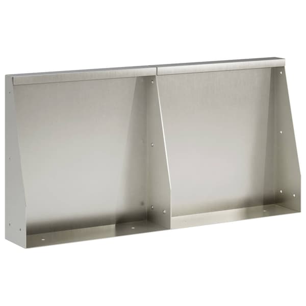 Stödvägg 2 st 40 x 12 x 40 cm Rostfritt stål Silver