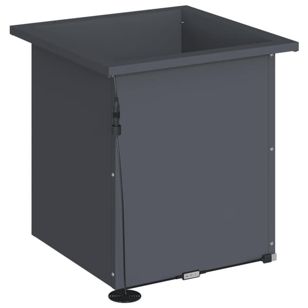 Odlingslåda med LED Antracit 40 x 40 x 40 cm Stål