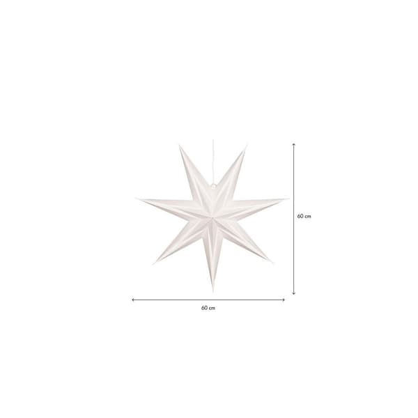 Pappersstjärna 7-uddig 60cm vit