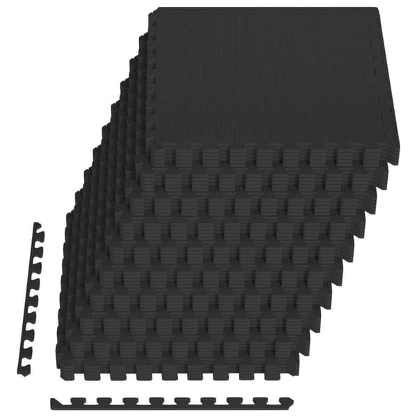 Golvmatta 40 pcs Svart 14,4 m² EVA-skum