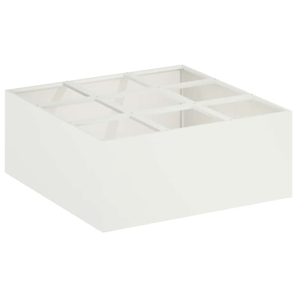 Trädgårdsplanterare Vit 100 x 100 x 40 cm Kallvalsat stål
