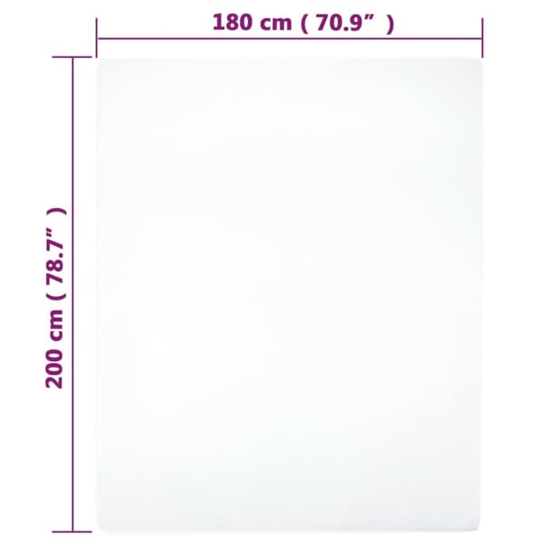 Dra-på-lakan jersey 2 st vit 180x200 cm bomull