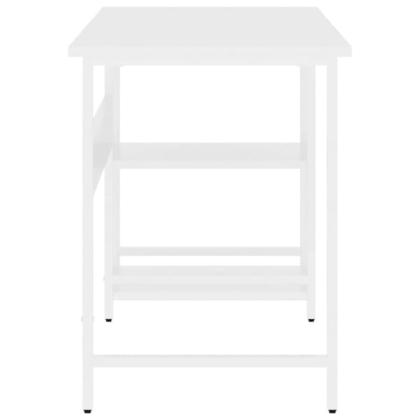 Datorbord vit 105x50x72 cm MDF och metall