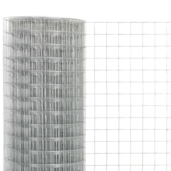 Hönsnät galvaniserat stål 25x0,5 m silver