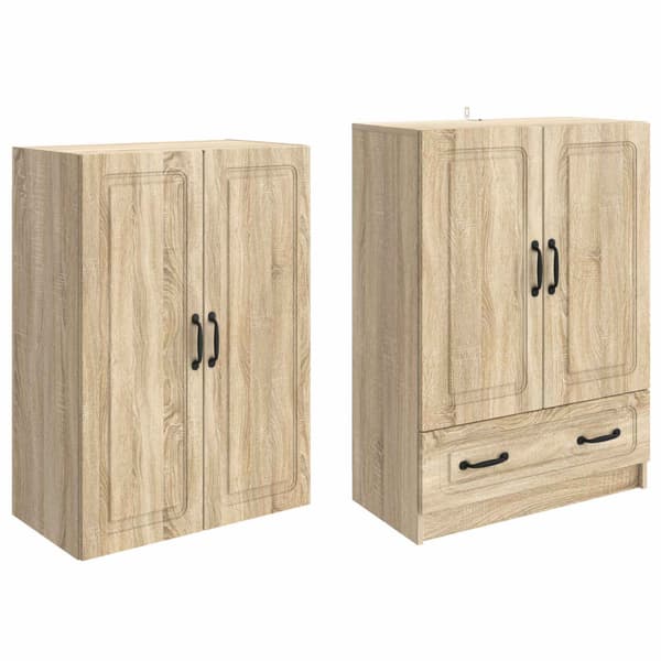 Skåpset 2 pcs Sonoma-ek Konstruerat trä