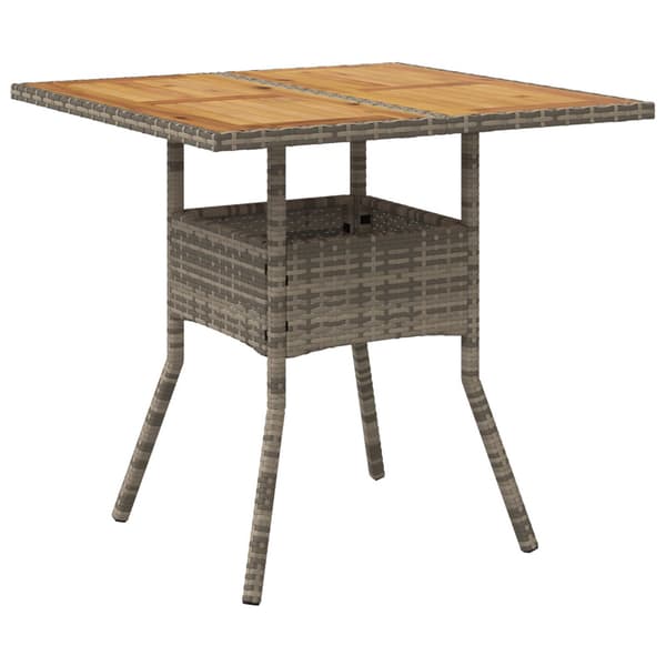 Trädgårdsmöbelset 3 pcs Grå konstrotting