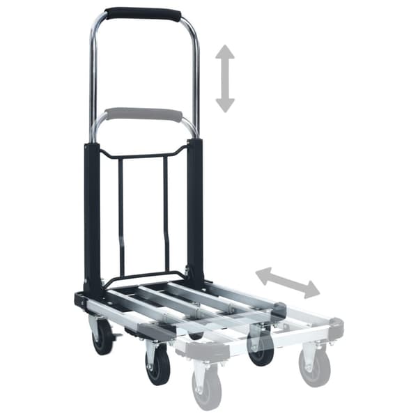 Hopfällbar säckkärra 150 kg aluminium silver