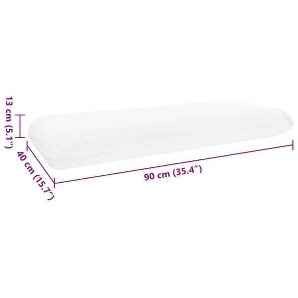 Sovkudde Enfärgad Vit 90 x 40 x 13 cm Gelminneskumm