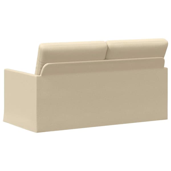 Soffa för 2 personer Gräddvit 150 x 81 x 82 cm Tyg