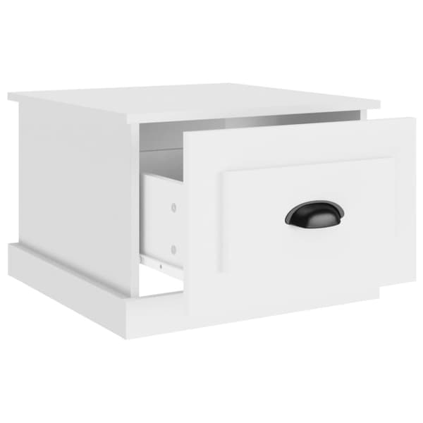 Soffbord vit 50x50x35 cm konstruerat trä