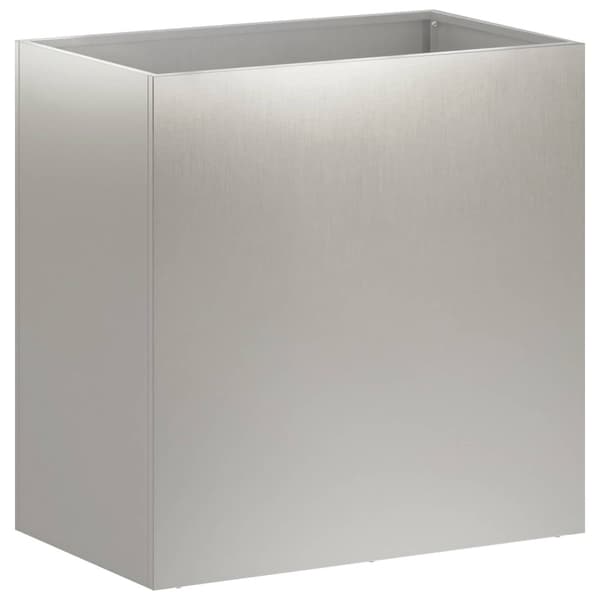 Trädgårdsplanterare 2 st Silver 50 x 30 x 40 cm Rostfritt stål