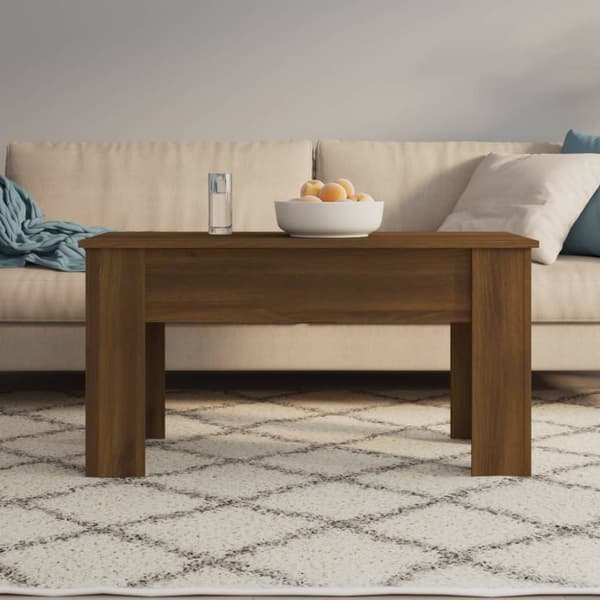 Soffbord brun ek 101x49x52 cm konstruerat trä