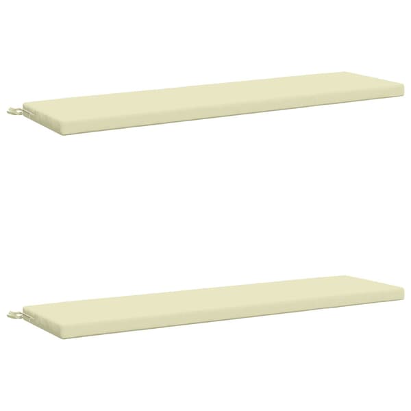 2-delade Bänk Kuddar SOEST 2 st 100% Polyester Gräddvit