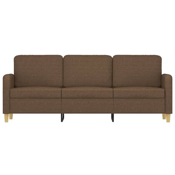 3-sitssoffa brun 180 cm tyg