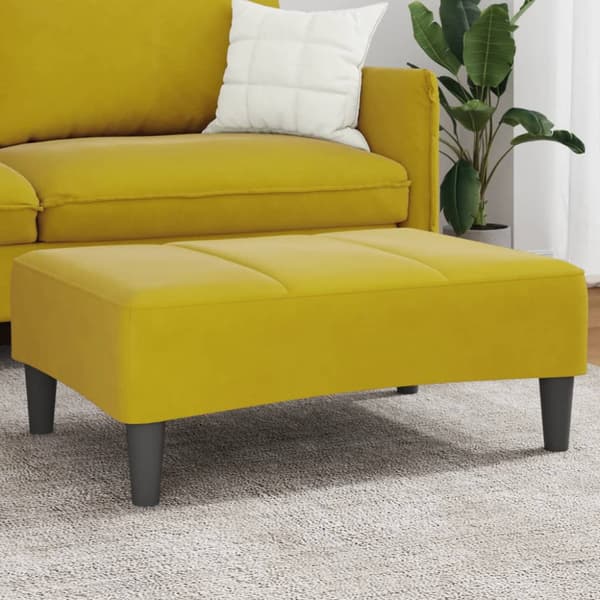 Fotpall Gul 77x55x31 cm sammet