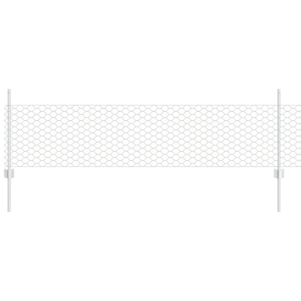 Stängsel med stolpe Silver 0,5 x 10 m Stål