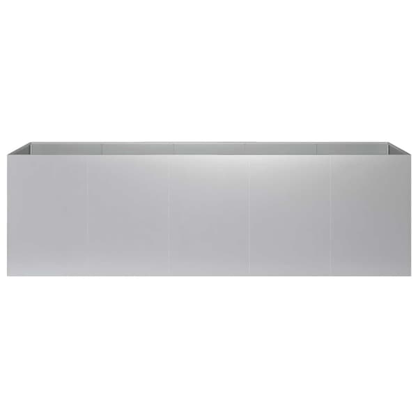 Trädgårdsplanterare Silver 200 x 40 x 60 cm Galvaniserat stål