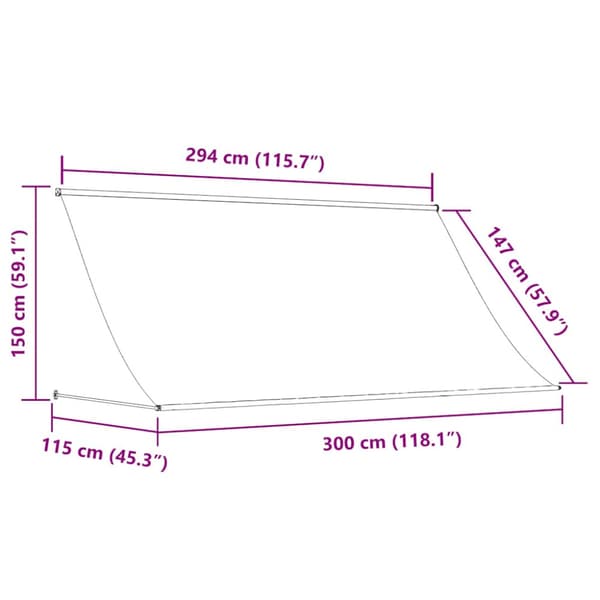 Markis 300x150 cm antracit