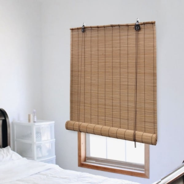 Rullgardin bambu 80x220 cm brun