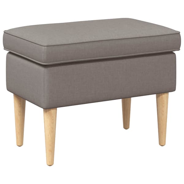 Fotpall Taupe 55 x 35 x 41 cm Polyester