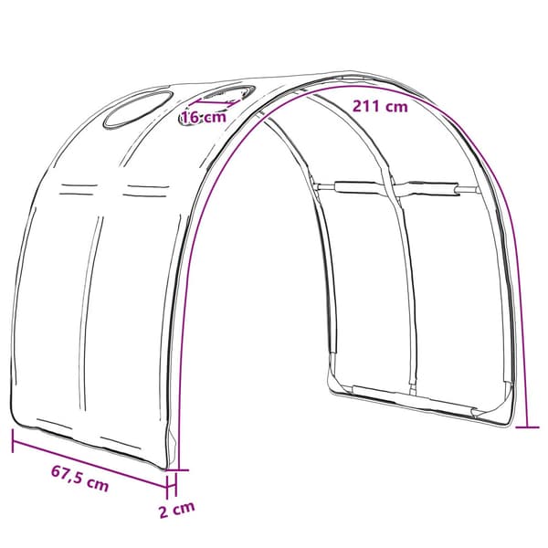 Sängtunnel 2 pcs Svart 211 x 67,5 x 2 cm Polyester
