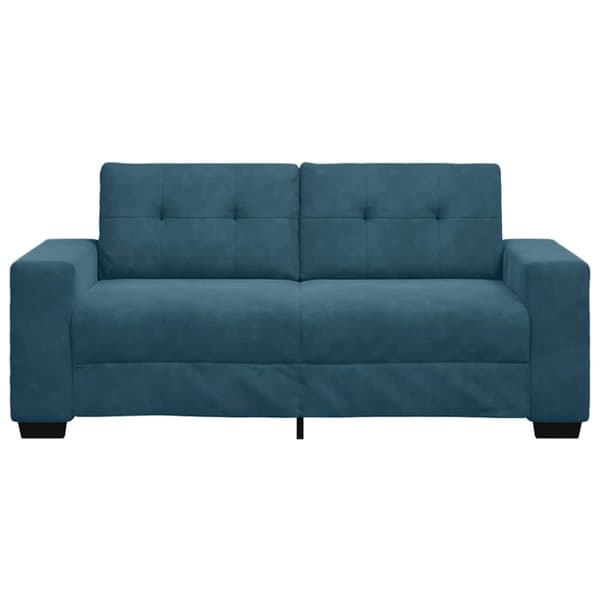 Tvåsitssoffa blå 180x77x82 cm sammet