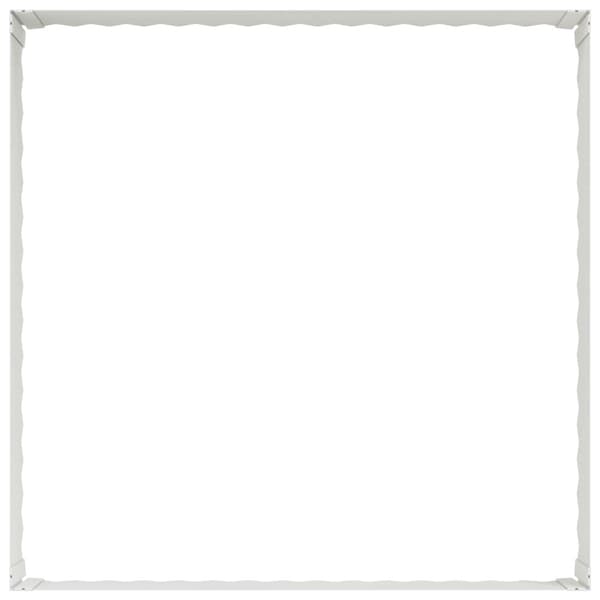 Kant för gräsmatta 100 x 100 x 35 cm Stål Vit