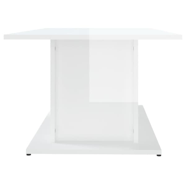 Soffbord vit högglans 102x55,5x40 cm konstruerat trä