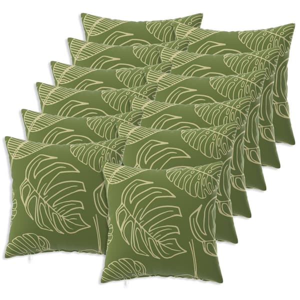 Kudde med kudde HEERLEN 12 st Bladdesign Polyester