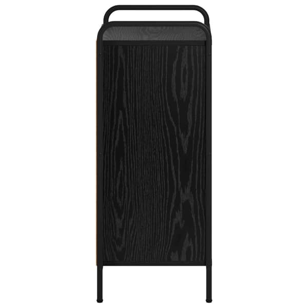 Sideboard Svart ek 97 x 33 x 81 cm Konstruerat trä