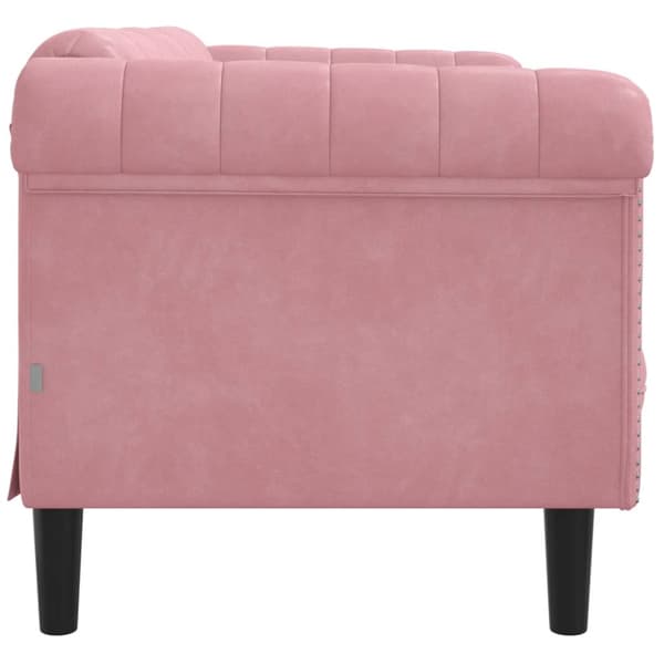Soffa 2-sits rosa sammet