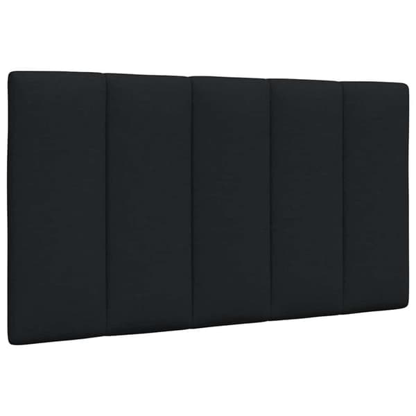 Headboard Cushion "Hanko" Black 90 cm Fabric