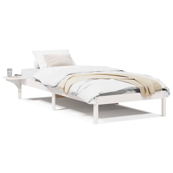 Sängram Vit 80 x 200 cm Massiv furu